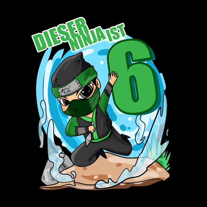 6 Jahre Junge Ninja - 6 Geburtstag - Ich bin 6