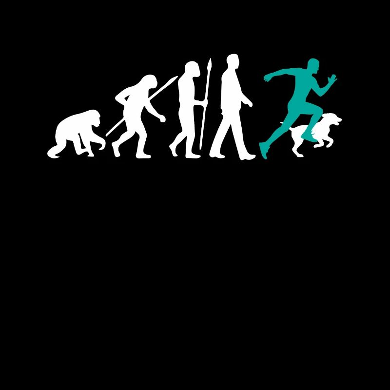 Evolution Laufen Jogger Gassi Hund Herrchen