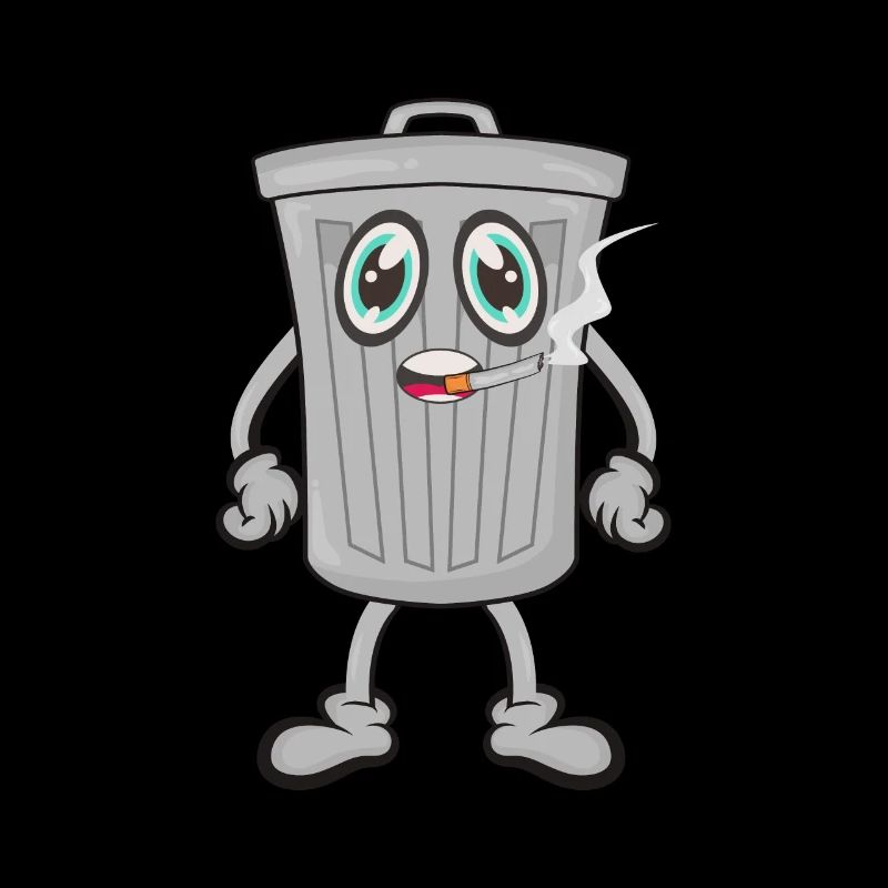 Smoking trash can cigarettes
