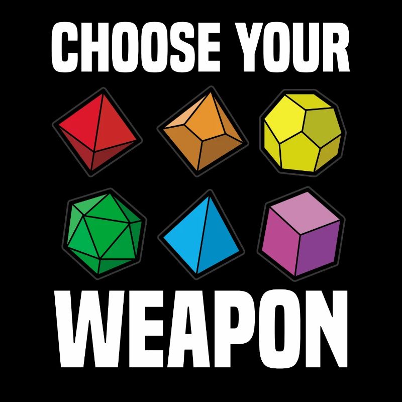 CHOOSE YOUR WEAPON Fantasy RPG Cube Tabletop