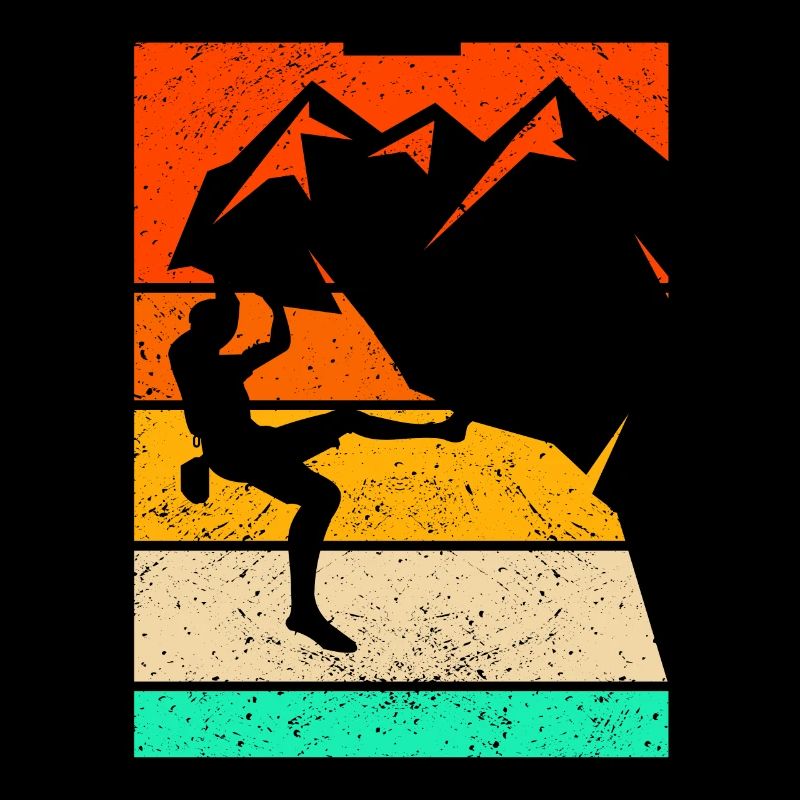 Vintage Bergsteiger Klettern Kletterer Bouldering