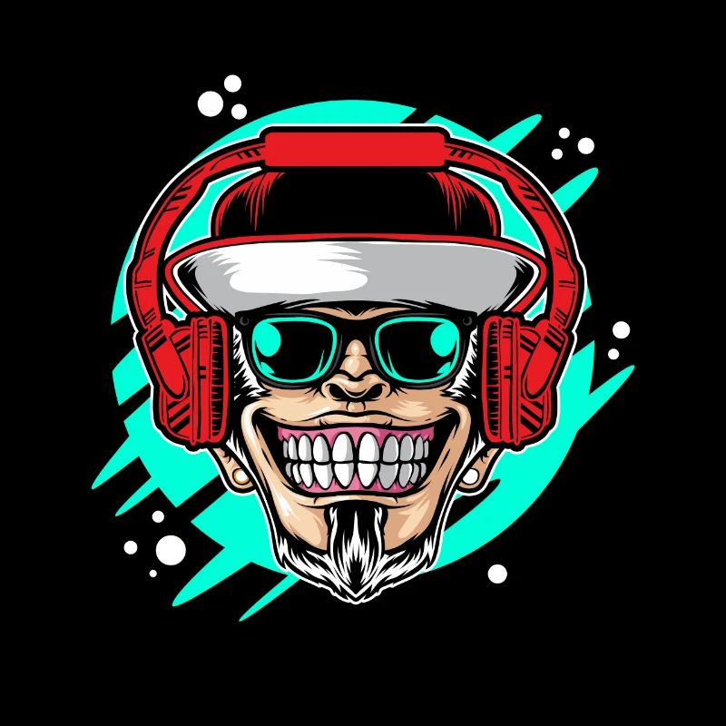 Monkey DJ mit Kopfhörer & Sonnenbrille Geschenkide