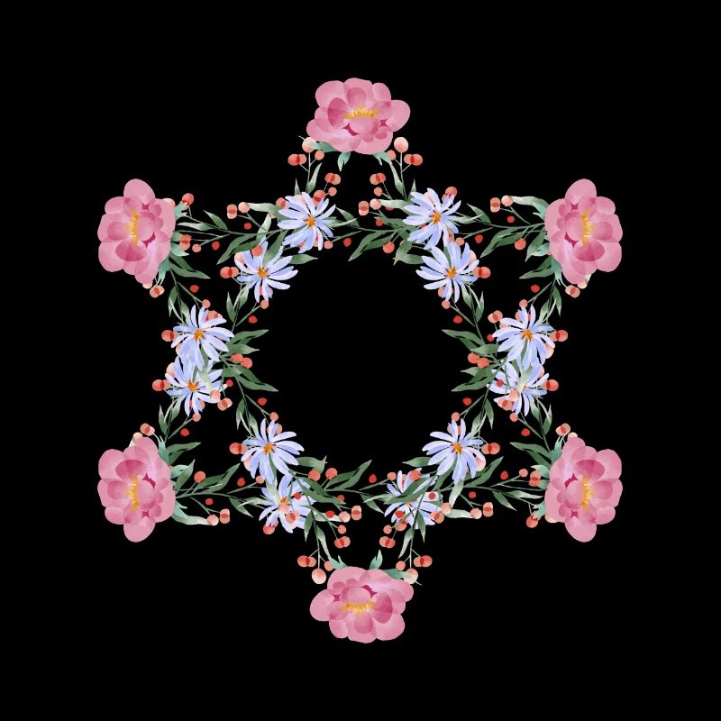 Fleurs de l'étoile de David juive