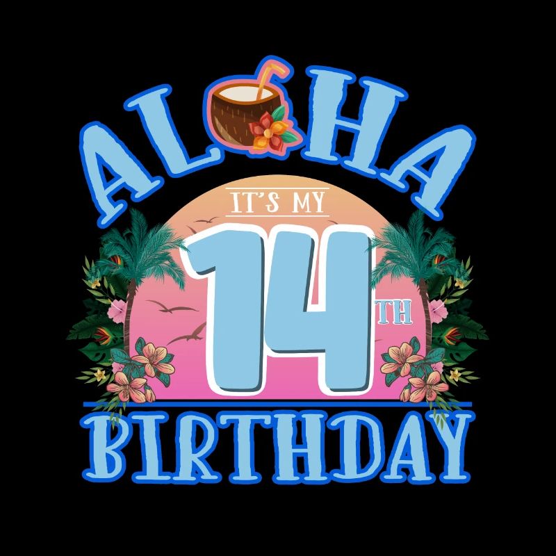 Aloha C’est mon 14ème anniversaire Boisson à la noix de et
