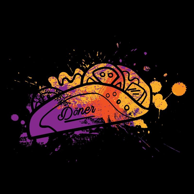 Döner Kebab Farbklecks Dumpling