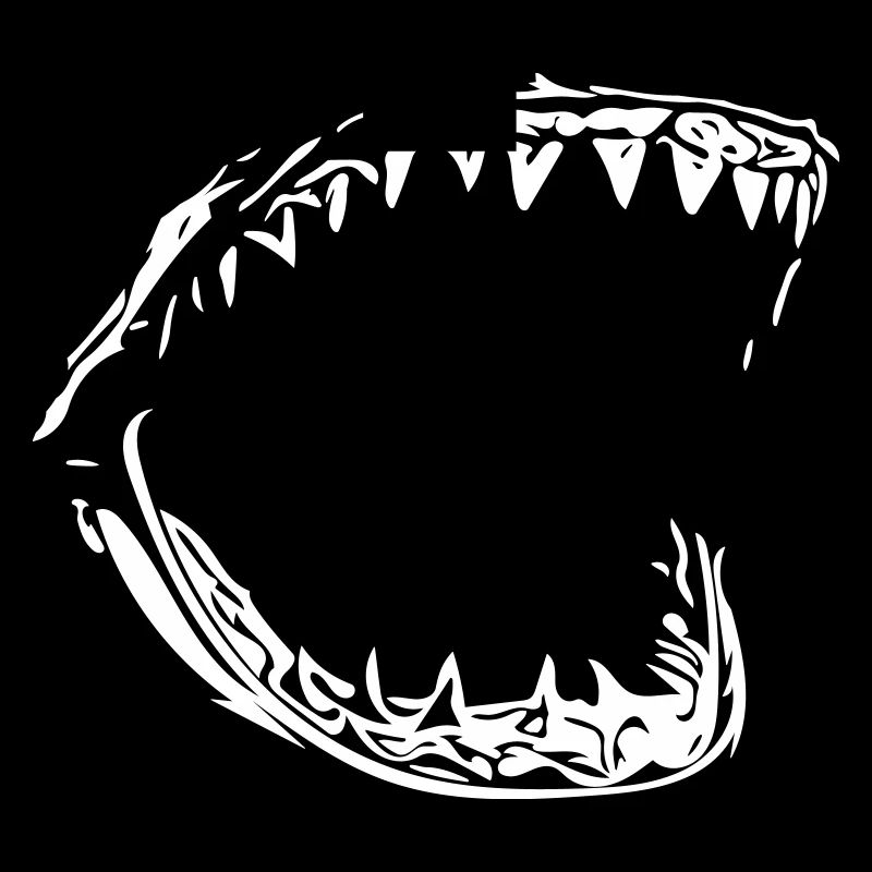 Mors de requin vecteur géant