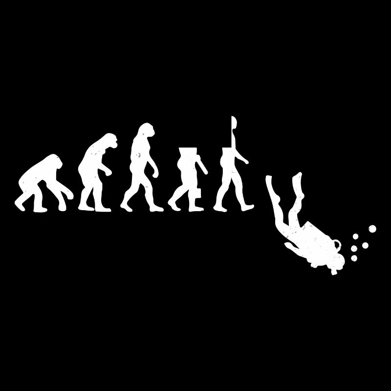 Lustige Taucher Evolution - Tauchen