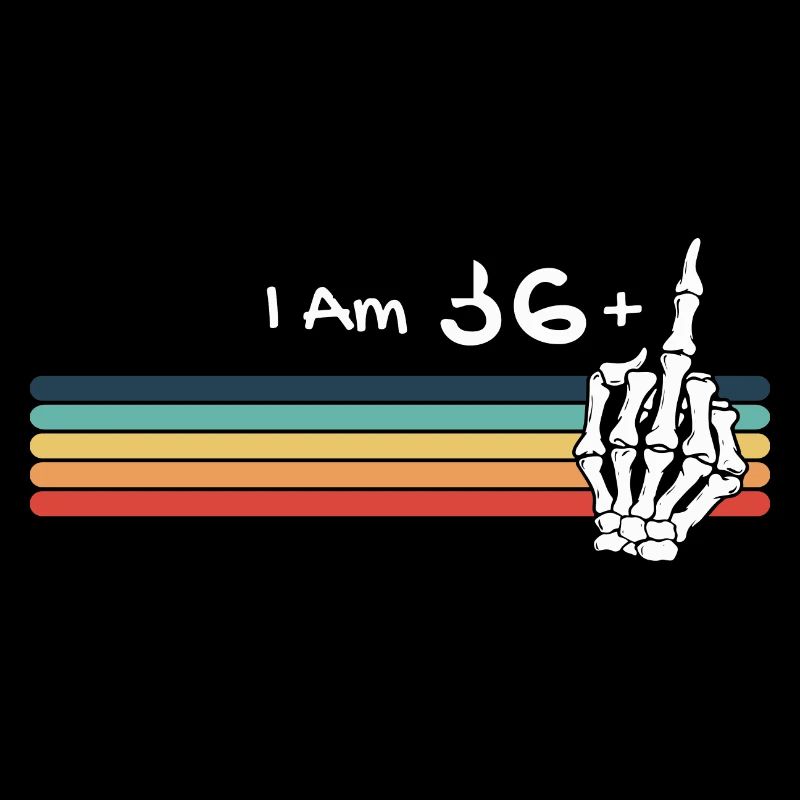 Ich bin nicht 37, ich bin 36 plus Mittelfinger Retro