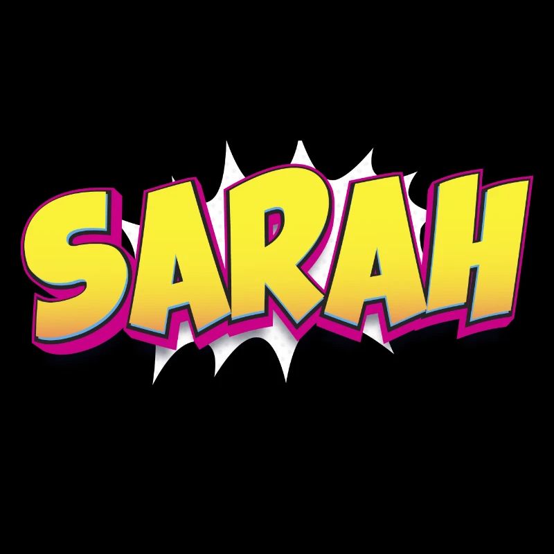 Sarah Benutzerdefinierter Name Comic-Buch-Stil Pop-Art, Sarah