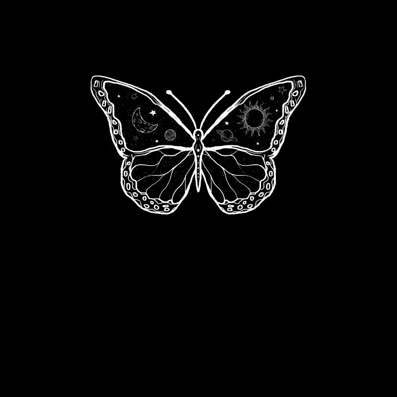 Celestial Aesthetic Butterfly Galaxy Sun Moon
