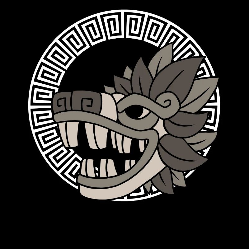 Quetzalcoatl Aztec Stem Pattern Gift