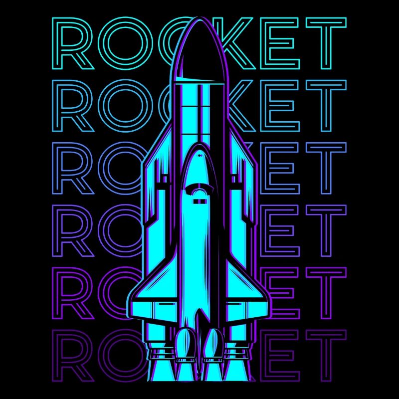 Rocket Spaceship Space Shuttle Retro