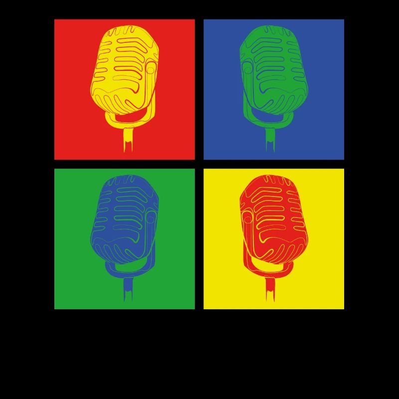 Pop Art Mikrofon Sänger