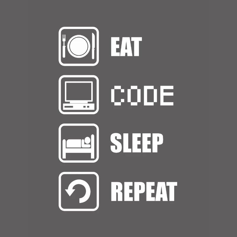 Eat, code, sleep, repeat shirt for programmer