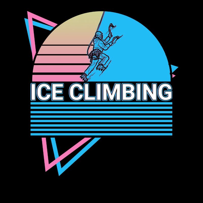 Ice Climbing Ice Climber Retro