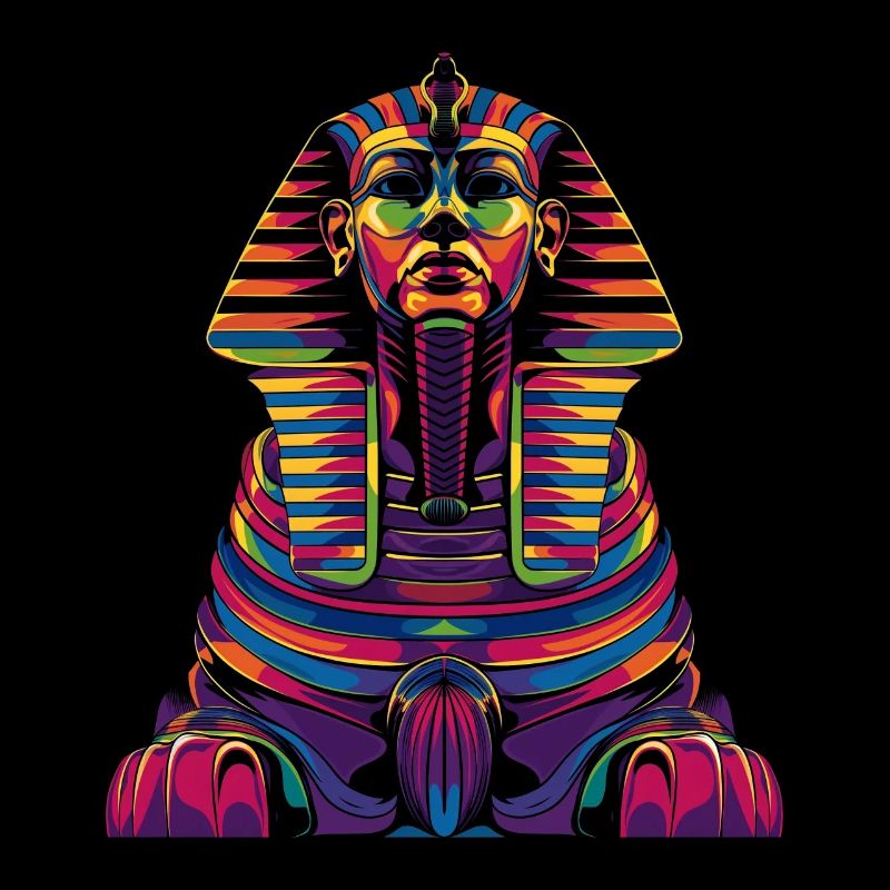 Chat Sphynx Pharaon Égypte Pop Art