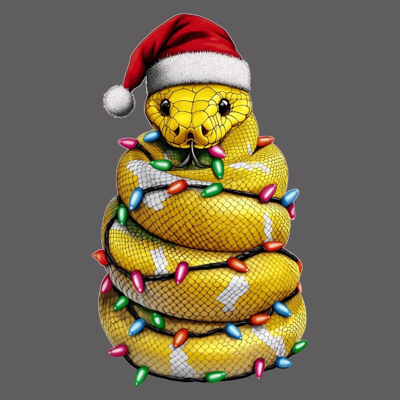 Kugelpython Schlange Weihnachtsmütze Xmas