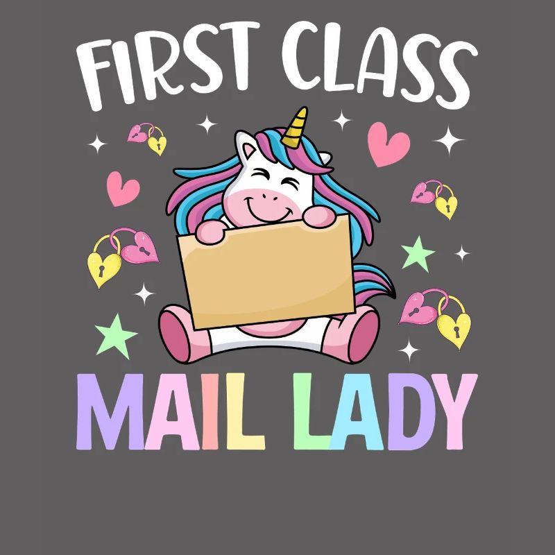 First Class Mail Lady Weiblicher Postbote Arbeiter
