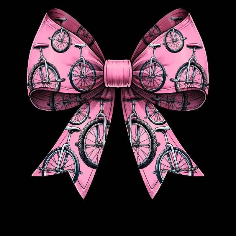 Coquette Bow Unicycling Unicycle Pattern Pink