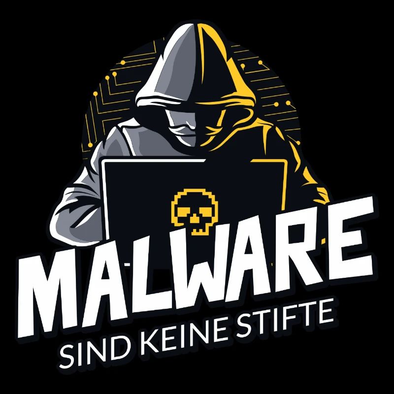 Informatiker Nerd Hacker Malware sind keine Stifte