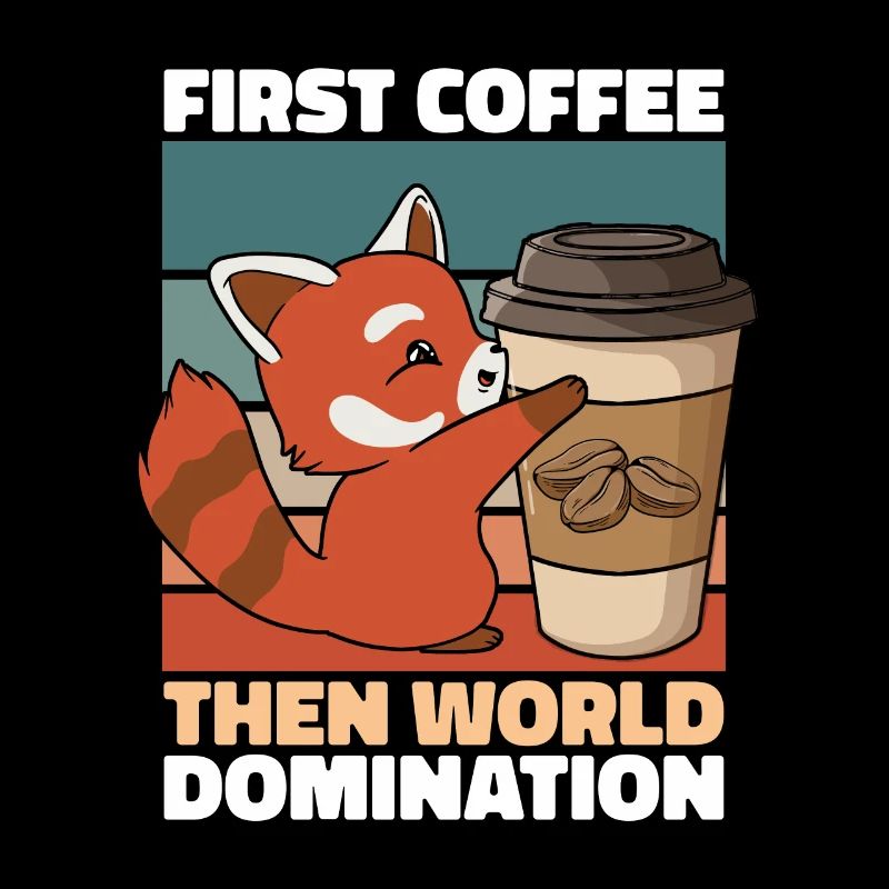 Café panda rouge