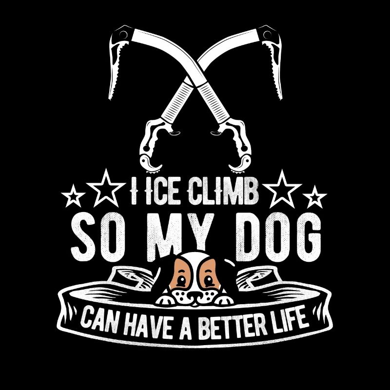 Ice climbing dog