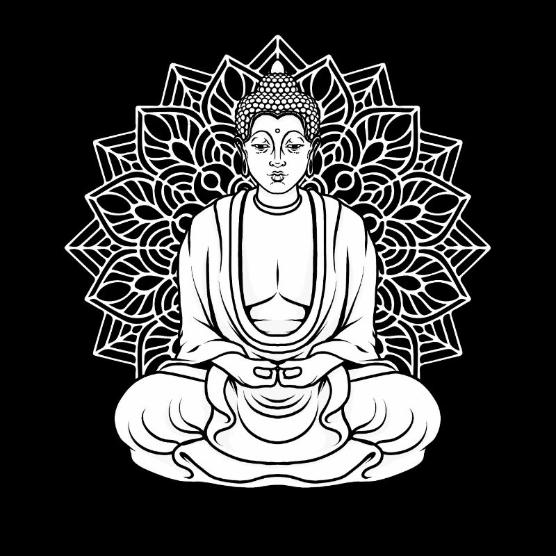 Bouddha Bouddhiste Feuille de Lotus