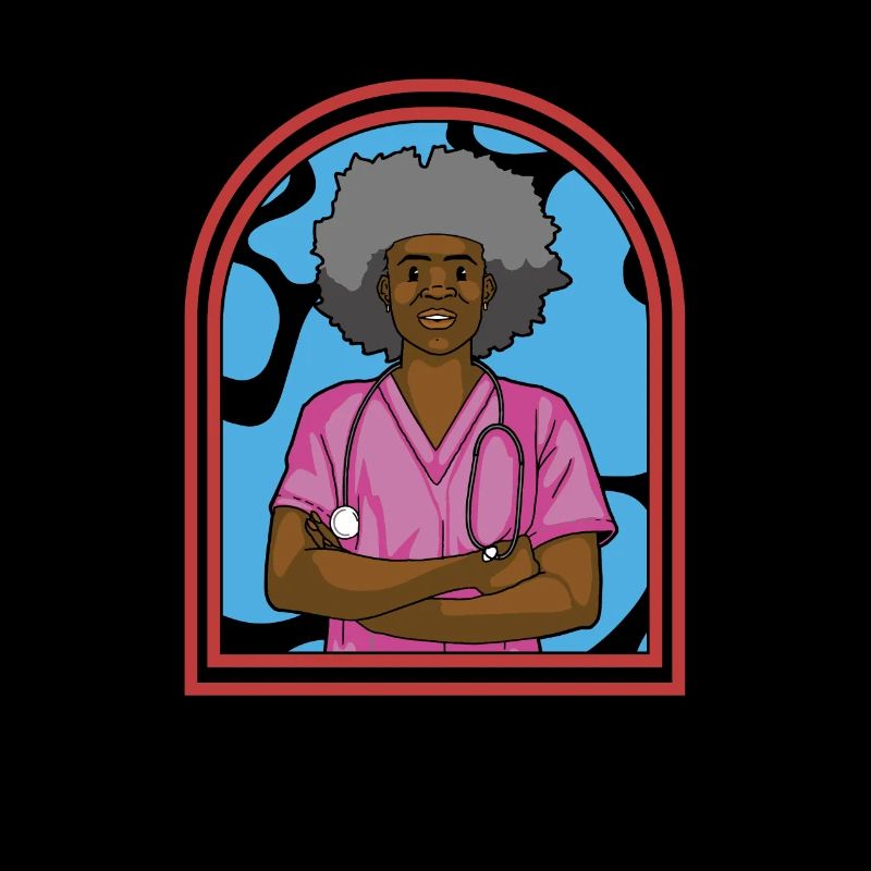 Krankenschwester Afro Notfall Krankenschwester