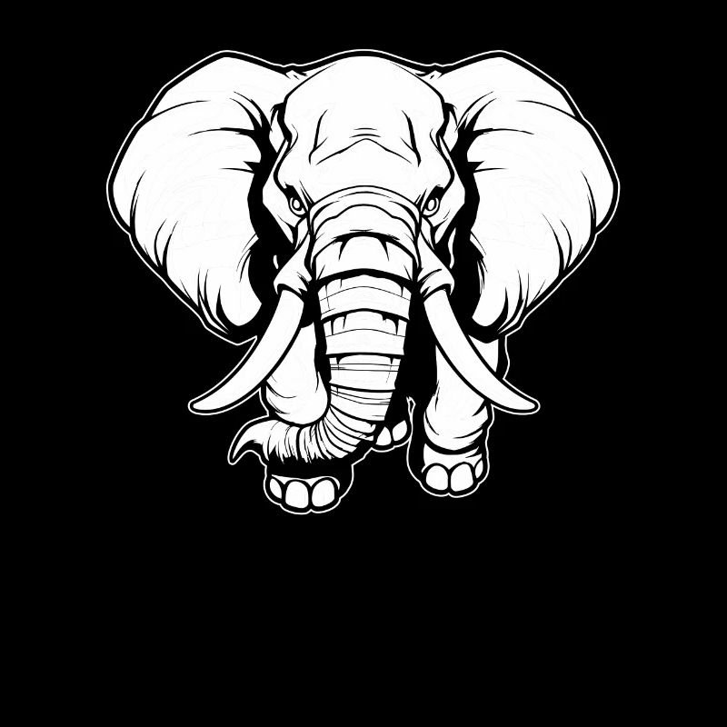 Éléphant en colère