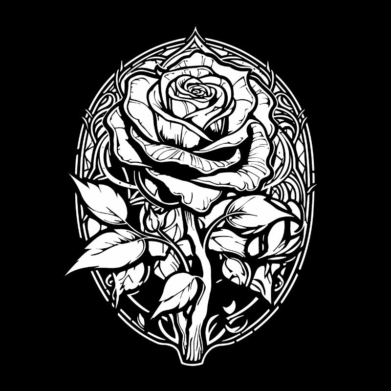 Rose rouge Goth