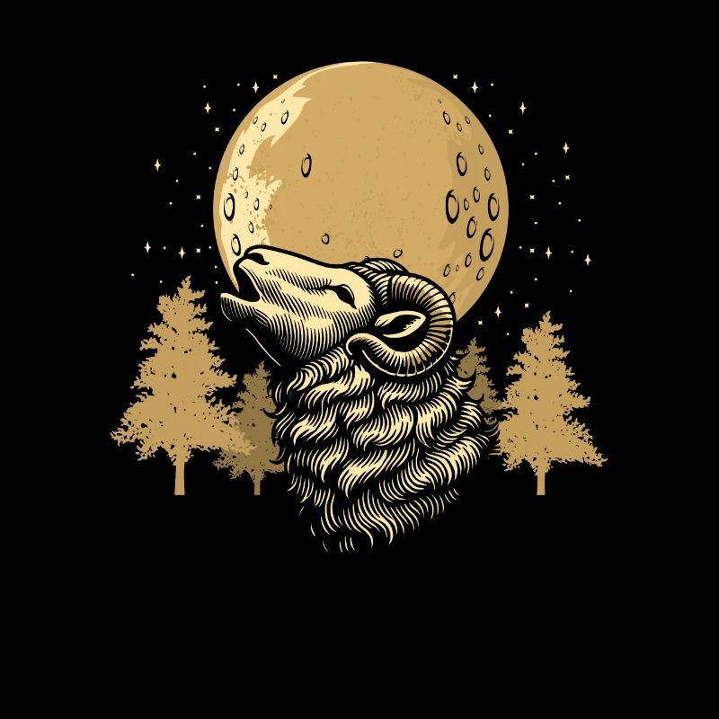 Schaf Moon Howling