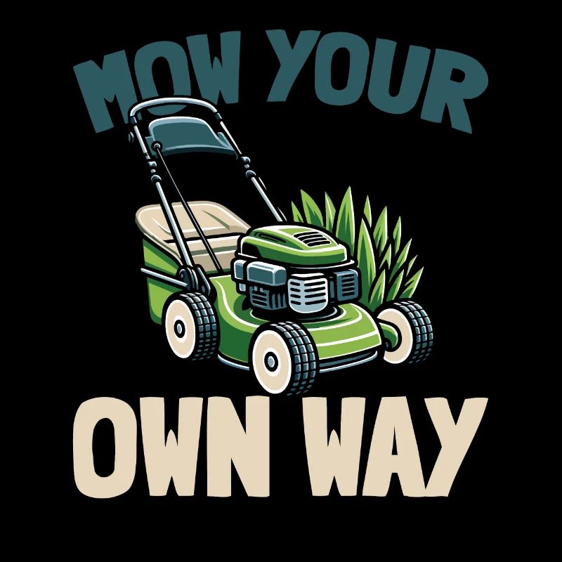 Lawn mower mowing