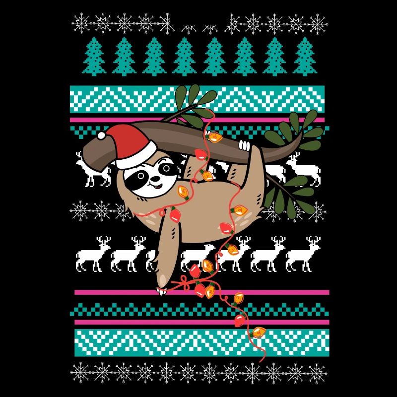 cadeau de noël pull paresseux