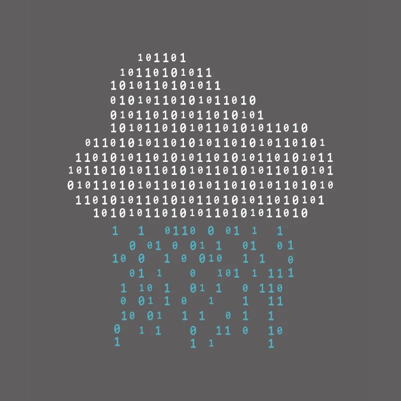 Programmeur de jeu binaire Cloud Rain Nerd Gamer