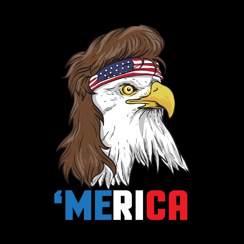 Patriottische Mullet Eagle Independence Day 4 juli