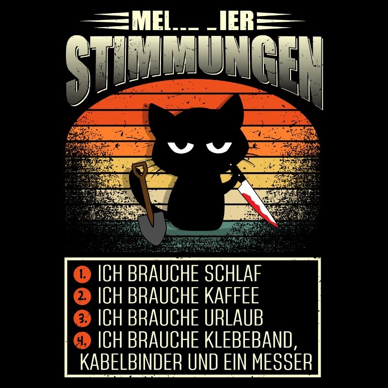 Meine Vier Stimmungen Katze Kaffee Urlaub