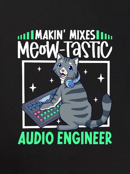 Katze am Mischpult - Tontechniker