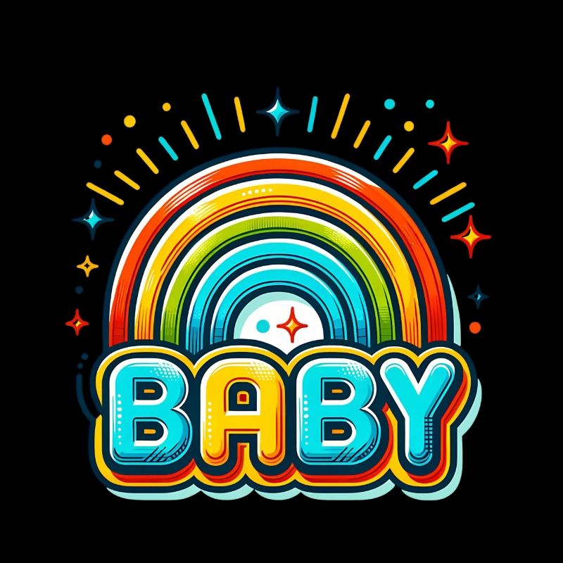 Conception de bébé arc-en-ciel coloré pour la joie