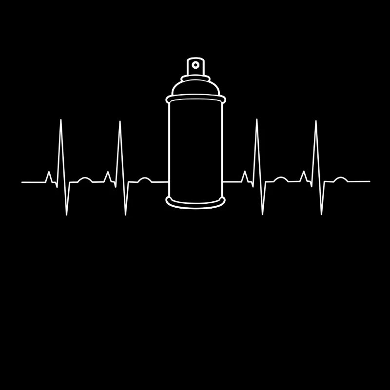 Graffiti box graffiti ECG heartbeat