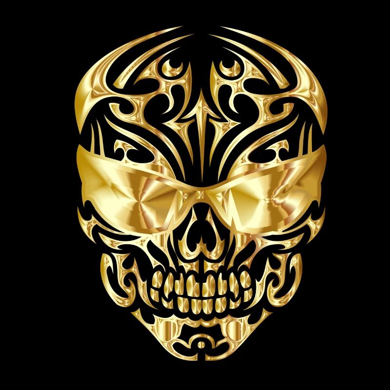 Golden skull