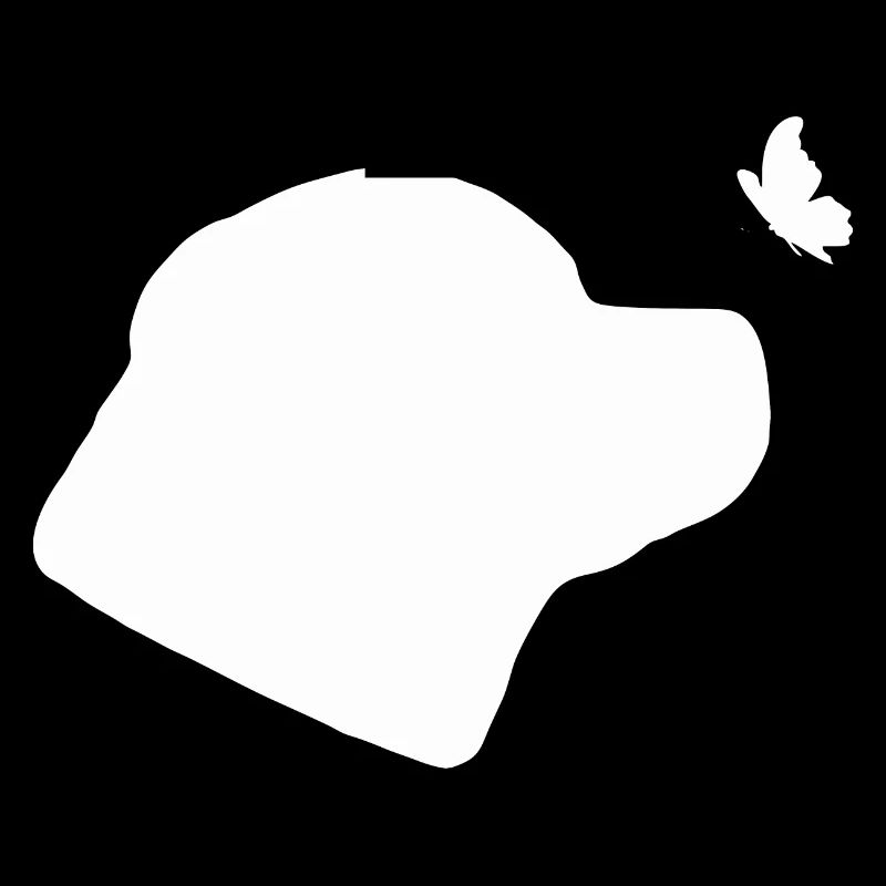 Rottweiler mit Schmetterling