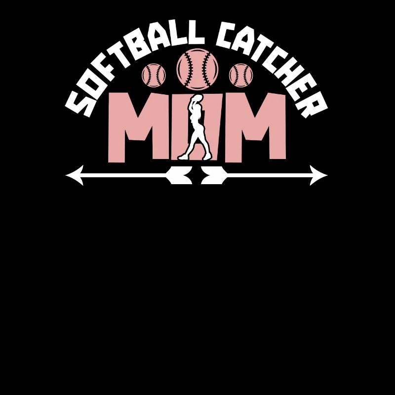 Softball Mutter Softball Catcher Mom