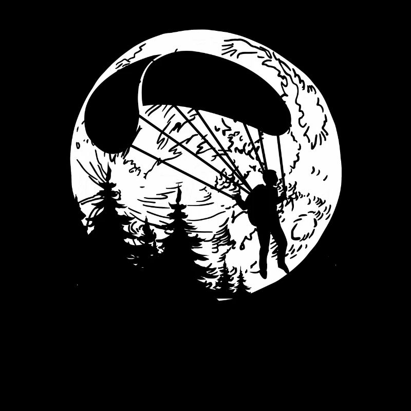 Paragleiter Paragleiten Mond