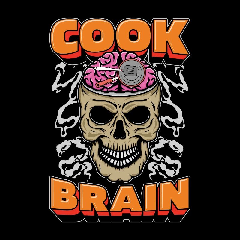 Koch Kochen Schädel Cook Brain