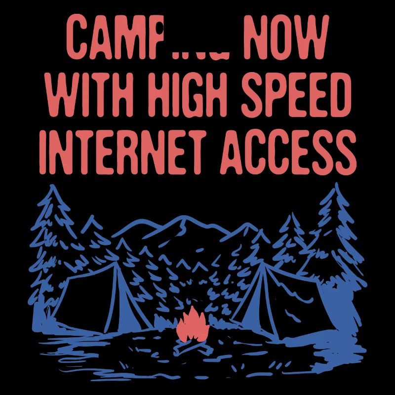 Camping maintenant avec Internet WFH Camper Travail de