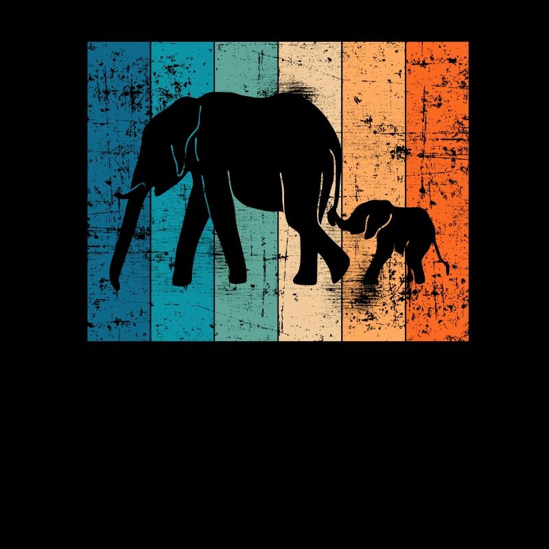 Elefant Elefanten Tier Afrika Retro Geschenk