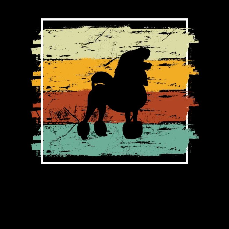 Poodle dog lover Retro vintage Gift idea