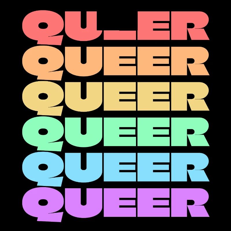 Queer gay pride 6 rainbow colors