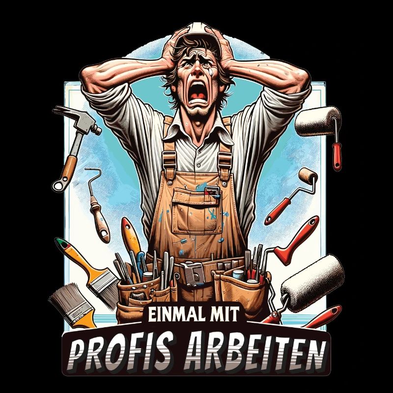 Working with professionals, funny master painter