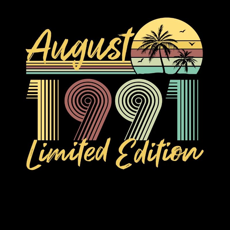 August 1991 Limited Edition Geburtstag Geschenk
